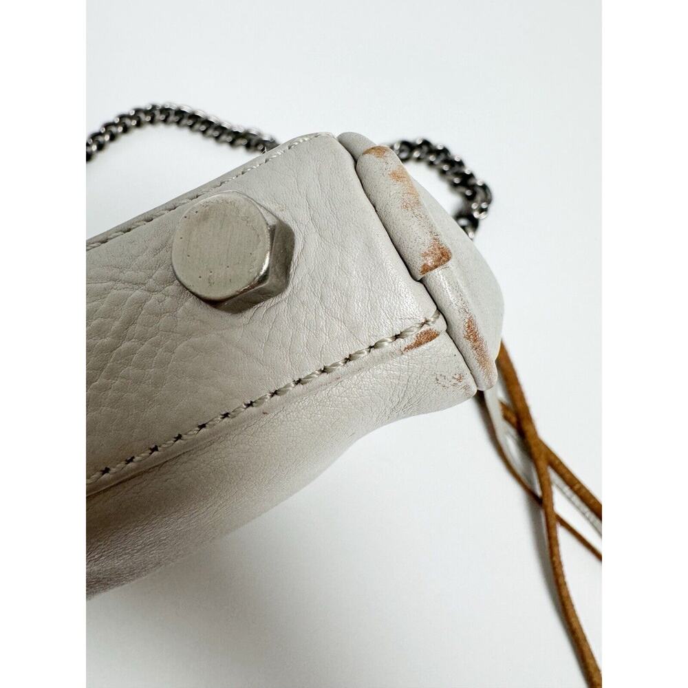 Rebecca Minkoff Crossbody Bag Purse Light Gray Stone Silver Hardware - Picture 6 of 13